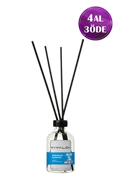 Vivaldi Home Okyanus Esintisi Çubuklu Oda Kokusu 50 ml, Kalıcı Ferah Koku, Ev...