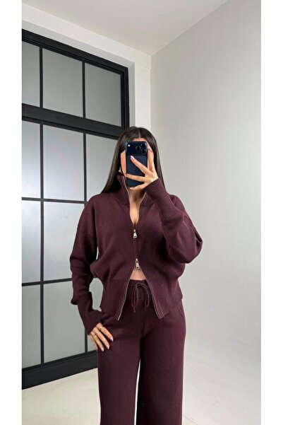 Kedi Fashion Triko çift fermuarlı takım