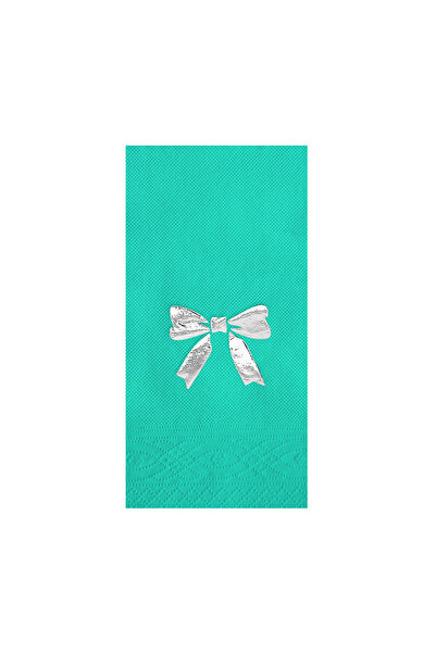 Story مناديل ورقية فضية مقاس 33 × 33 سم، مناديل ورقية مزخرفة بتصميم شريط الفي...