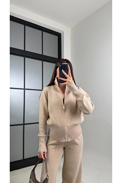 Kedi Fashion Triko çift fermuarlı takım