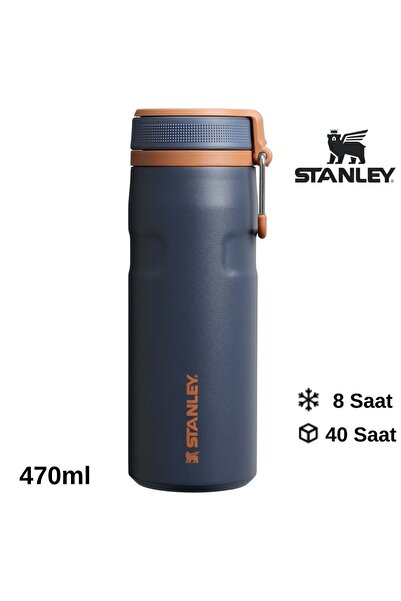 Stanley The IceFlow Twist Flip Termos 0.47 LT Termos Kupa Kamp Matara LACİVERT
