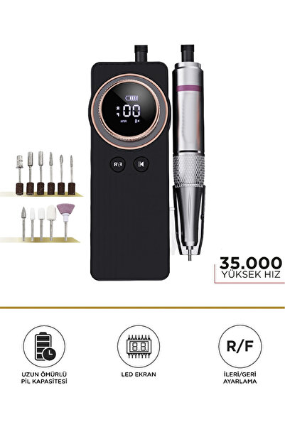 Taşınabilir Nail drill Profesyonel Tırnak Törpü Manikür Pedikür Makinesi 35.000rpm