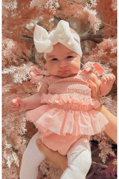 pamuklu Çift Fiyonk Full Esnek Nefes Alan Terletmeyen Kız Bebek & Çocuk Banda...