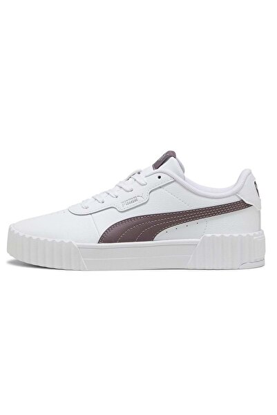 Puma Carina 3.0 400365 Sneaker Unisex Spor Ayakkabı BEYAZ-MOR