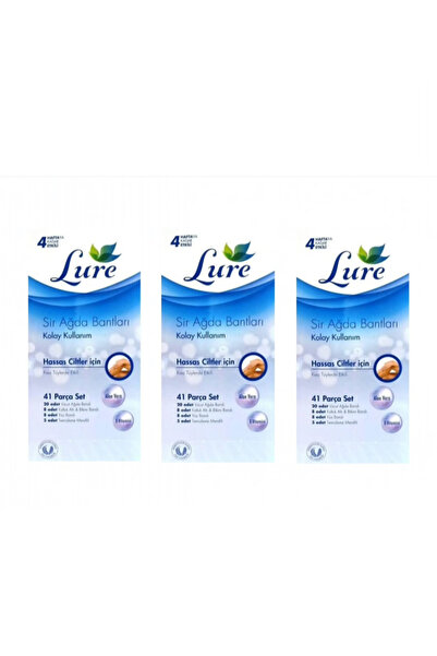 LURE Sir Ağda Bandı Hassas Ciltler İçin 41 Parça Set 3 Adet