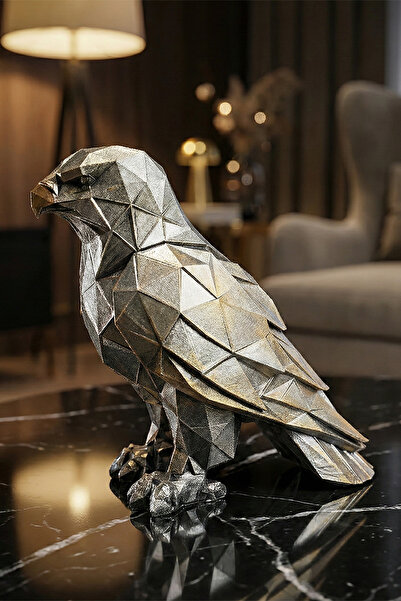 ZAP AKSESUAR Geometrik Kartal Heykeli Modern Minimalist Dekoratif Obje Ofis S...