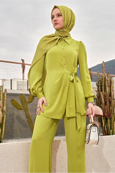 Alvina Tie Detailed Trouser Suit 45370