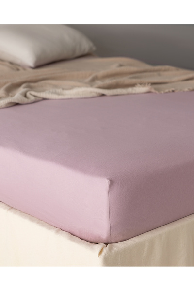 Madame Coco Cearşaf de pat din bambus Belle Single - Elastic de prune deschis