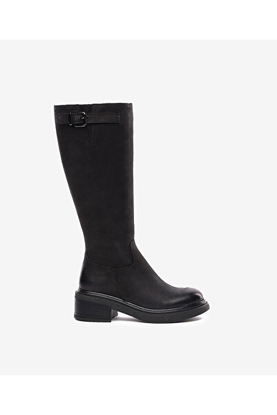 Greyder Women's Black Genuine Leather Boots 5K2Uc35182