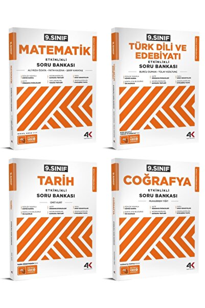 4k Yayınları 4K 2026 9. Sınıf Eşit Ağırlık Soru Bankası Seti 4 Kitap