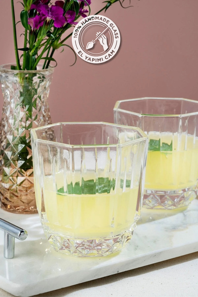 Glamis Selen Concept Linea Conical Model Handmade Glass Cup Set of 4