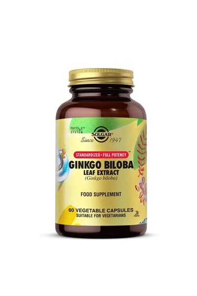 Solgar Ginkgo Biloba Leaf Extract 60 Vegetable Kapsül