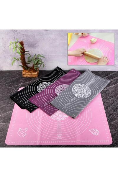 Ekostem Pratik Büyük Boy Silikon Hamur Açma Ve Yoğurma Matı 60 X 45 Cm