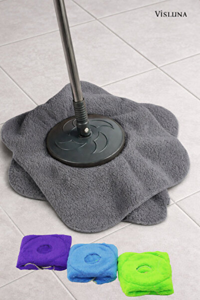 VİSLUNA ( 1 ADET ) Standart Ölçü Yuvarlak Döner Başlıklı Yedek Mop Temizlik Bezi