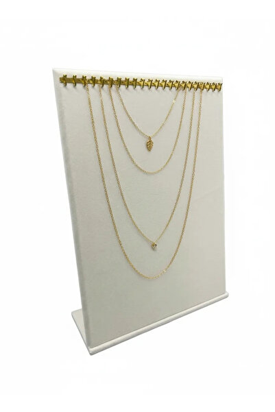 MeGass Dekor التصنيع المحلي من جلد الغزال كريم اللون مسمار القدمين مسبحة قلاد...