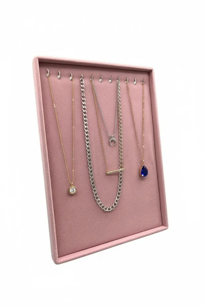 MeGass Dekor Domestic Production Suede Fabric Pink Color 34/24 cm Standing Ne...