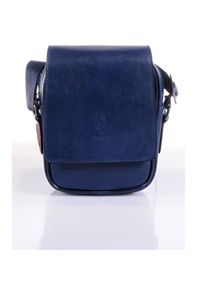 U.S. Polo Assn. Navy Blue Rölax Unisex Messenger Bag Plevr8430