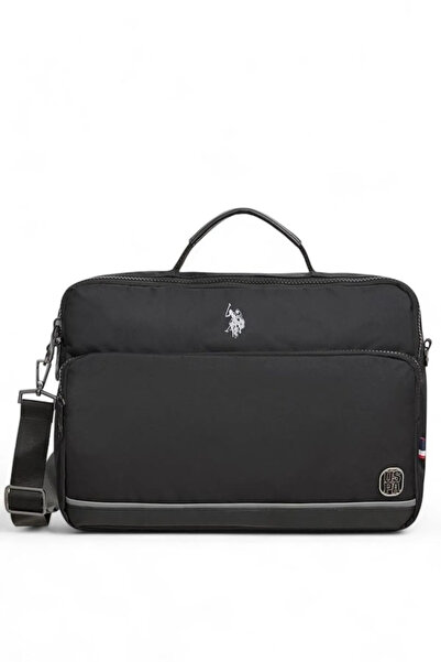 U.S. Polo Assn. Black Unisex Laptop & Briefcase Plevr23628