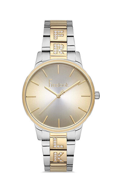 Freelook Bi Color Women's Watch - Gray and Round Dial, Steel Case and Metal B...