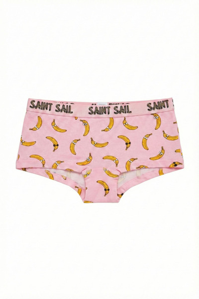 Saint Sail Dear Lover Combination of Women's Pink Boxers with Banana Pattern ...