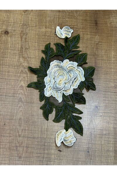 Gönülden Tasarım БРОДЕРИЯ РЕЛЕФЕН ФЛОРАЛЕН БОД АПЛИКАЦИЯ ГЕРБ ДИЗАЙН ЦВЕТЕ 32X17