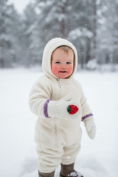 Kitti Strawberry Baby single finger gloves 0-3 years