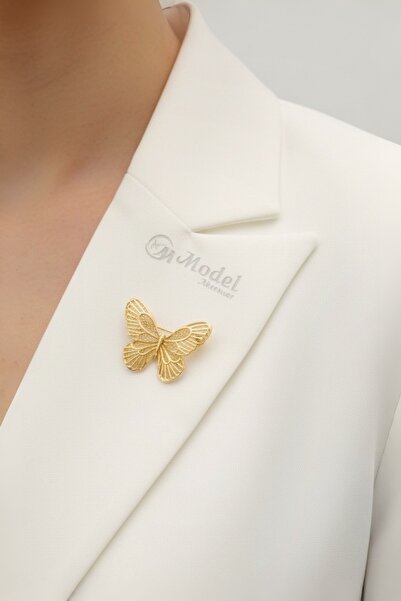 model aksesuar Kelebek Motifli Detaylı Tasarım Küçük Broş