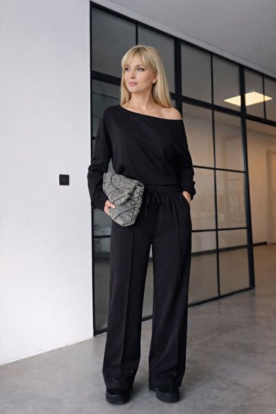 RAPAPA Γυναικείο σετ αθλητικής φόρμας oversized τεμαχίων σε μαύρο χρώμα – Άνε...