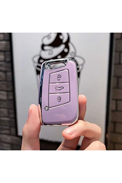 emii auto spare parts حافظة مفاتيح لمقعد فولكس فاجن سكودا باللون الأرجواني