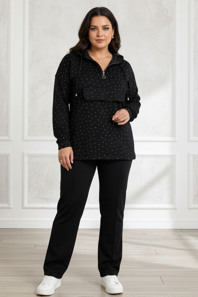 Curly ΣΕΤ ΜΑΥΡΟ ΜΟΝΤΕΛΟ ΥΦΑΣΜΑΤΙΚΟ ΠΕΤΡΙΝΟ