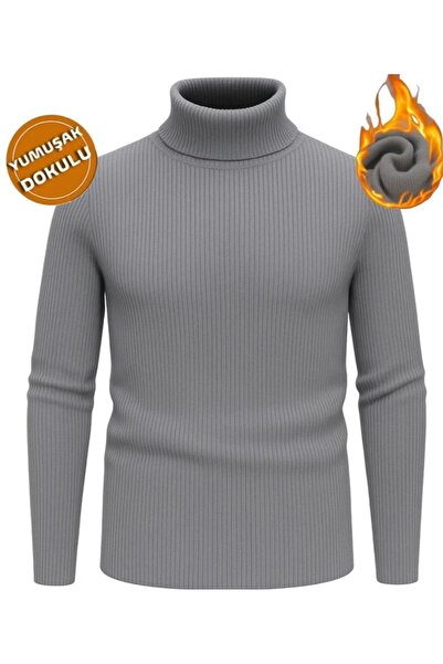 EMKA GİYİM Pulover Slim Fit pentru bărbați, tricotaj cu gât