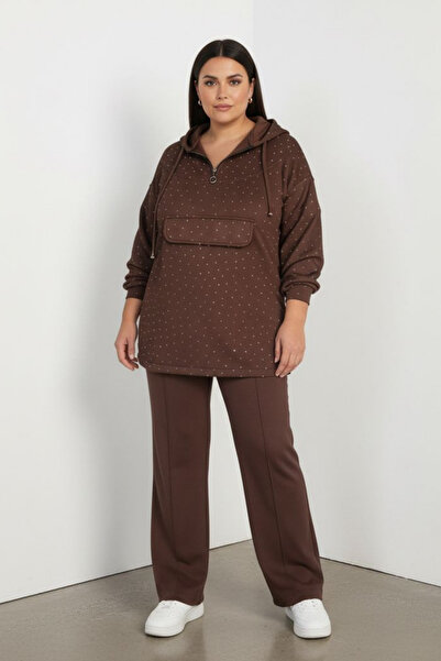 Curly Каменен комплект от кафява модална тъкан