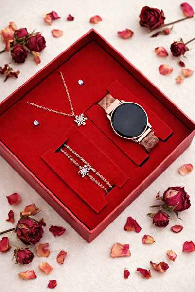 wesscollection Kadın Kol Saati Kolye Bileklik Ve Küpe Set