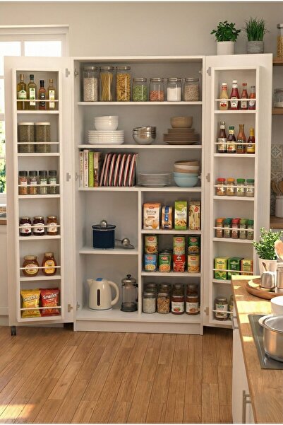 willhome Çok Amaçlı Kiler Yüklük Erzak Dolabı 165 Derece Açılır Kapaklar KL-8...