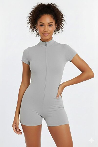 DALİAYILDIZ Swimsuit Shorts Jumpsuit Zippered Sports Daily Use