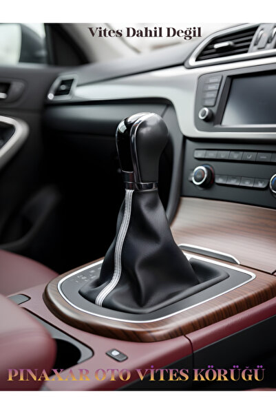 pınaxar غطاء ناقل الحركة من الجلد الأسود بتصميم برايم من فيات برافو مع شريط أ...