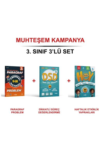 Artıbir Yayınları 3.sınıf 3'lü Muhteşem Set --Paragraf Problem --DSD deneme s...