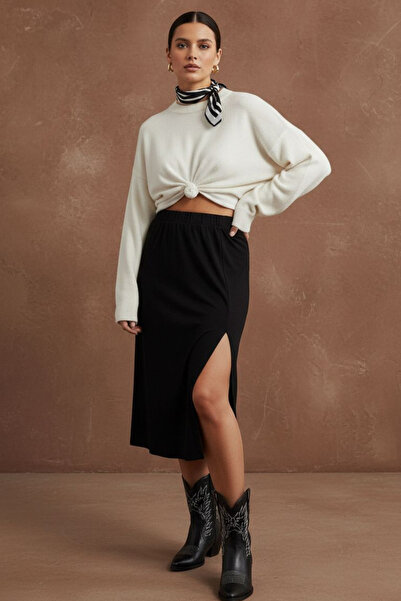 Curly ЧОРНА СПІДНИЦЯ З РОЗРІЗАМИ