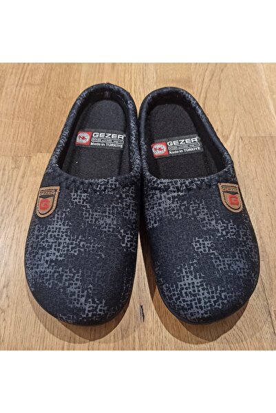 GEZER Μαύρες ανδρικές παντόφλες σπιτιού και επισκεπτών με μαλακή σόλα σειράς ...