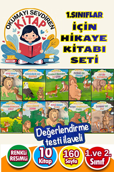 KBY 1.Sınıf Resimli Çocuk Kitapları(10 KİTAP TAKIM) Resimli 2-8 Yaşa Uygun
