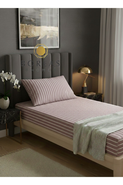 Boreas Home Lines Premium Ranforce Single Fitted Sheet and Pillowcase Set (10...