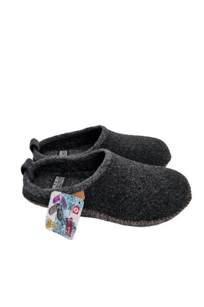 GEZER Papuci de casă de iarnă pentru bărbați, din pâslă de lână neagră, foart...