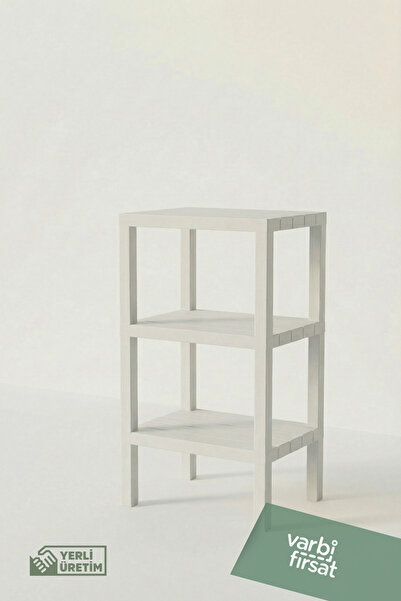 Varbifırsat 3 Katlı Düzenleyici Plastik Raf Ünitesi, Kitaplık, Banyo, Mutfak ...