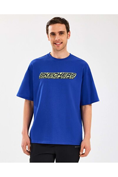 SKECHERS Ανδρικό μπλουζάκι με γραφικό σχέδιο M Heavyweight S2510156 ΜΠΛΕ