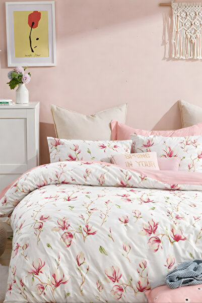 İQON Lastikli Çarşaflı Nevresim Takımı Çift Kişilik Lilyum