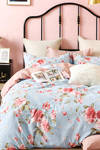 İQON طقم غطاء لحاف مع ملاءة سرير منفردة لشخص واحد AVANGARDE TURKUAZ