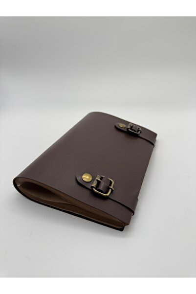LAYDA Suni Deri Defter Koyu Kahverengi