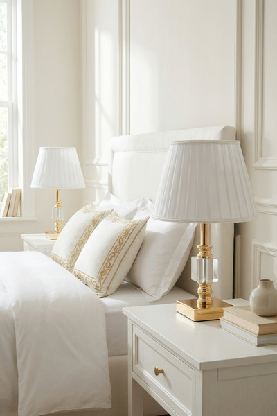 AbajurAksesuar عاكس الضوء المزدوج المكعب الذهبي من جولينا