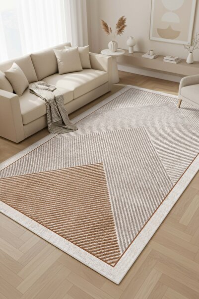 West Home Makinede Yıkanabilir Kaymaz Taban Leke Tutmaz Salon Halısı Mutfak H...