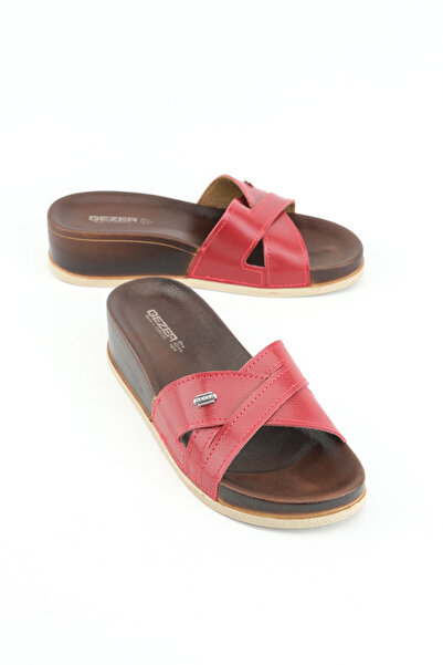 GEZER Summer Faux Leather High Heel Women's Daily Slippers